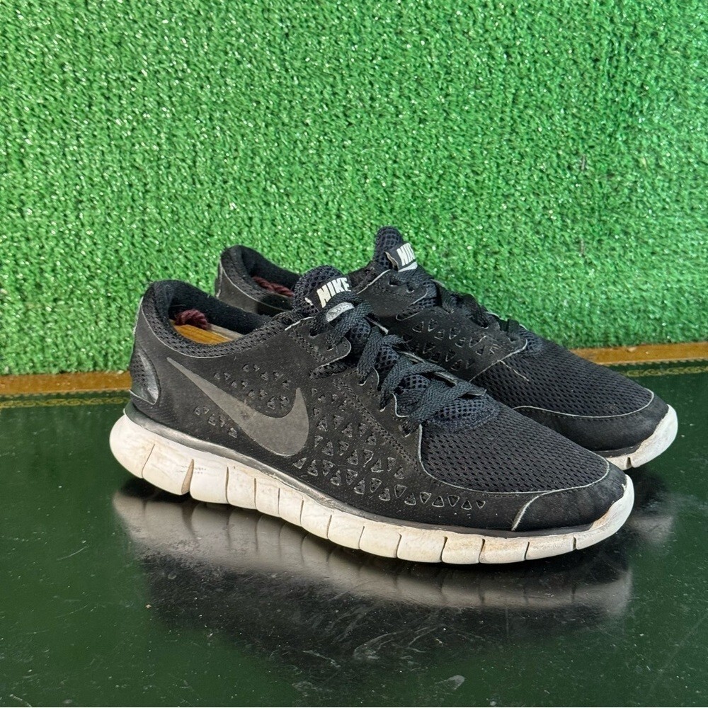 Nike Free Run+ 2013 Black White 395914-002 Women's Size 8.5